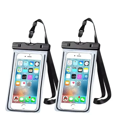 1PC Universal Underwater Clear Cellphone Case Touchscreen Dry Bag With Neck Lanyard Waterproof Phone