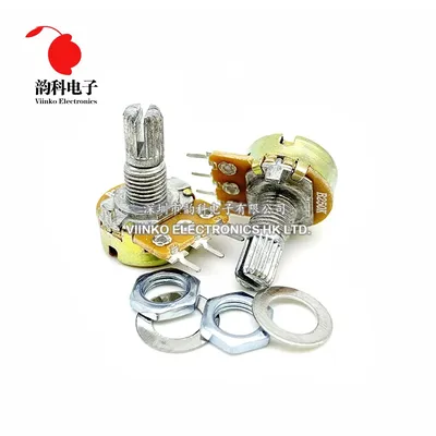 100pcs WH148 B1K B2K B5K B10K B20K B50K B100K B500K 3Pin 15mm Shaft Amplifier Single Potentiometer