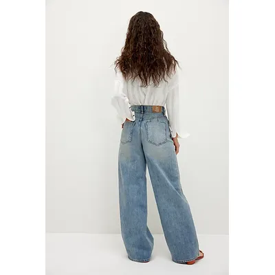 CRVY Gia Wide-Leg Jeans by We The Free at Free People in Blue Bell, Size: 31 S