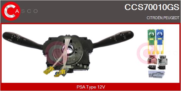 CASCO Lenkstockschalter 12V für CITROËN/PEUGEOT 624227 6239CP 6239Q9 CCS70010GS