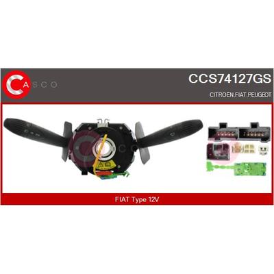 CASCO Lenkstockschalter 12V für CITROËN/PEUGEOT FIAT 735374800 624389 625398 CCS74127GS Image