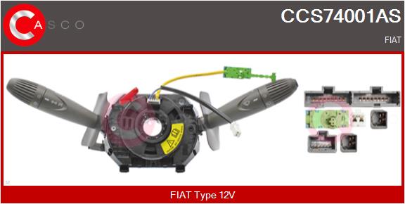 CASCO Lenkstockschalter 12V für FIAT 735398128 735444632 735360977 CCS74001AS Image