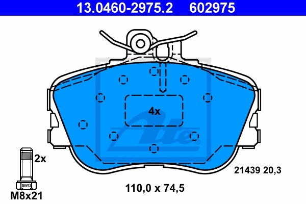 ATE Bremsensatz, Scheibenbremse sg00000dre Vorderachse voll 284mm 9mm für Mercedes Image