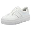 Plateausneaker RIEKER, Damen, Gr. 40, silber (weiß, silberfarben), Lederimitat, sportlich, Schuhe, Schnürschuh, Halbschuh, Freizeitschuh mit gepolstertem Schaftrand, Topseller