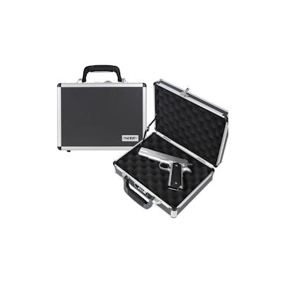 HMF 14401-02 Alu Transportkoffer mit Zahlenschloss, 31 x 26 x 11 cm, Schwarz Image
