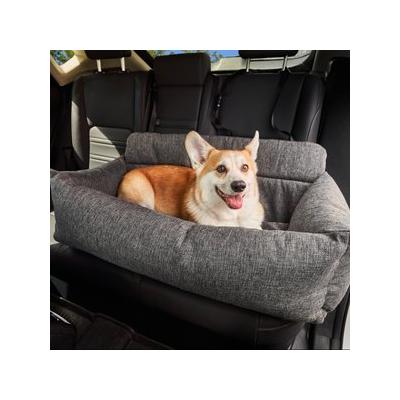 PawBrands PupProtector Memory Foam Dog Car Bed, Grey, Double Seat