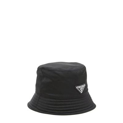 Canvas Bucket Hat - Black - Prada Hats