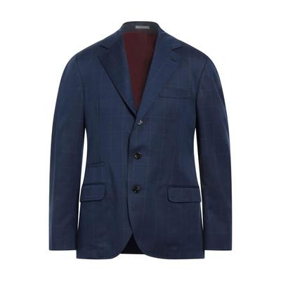 Blazer Wool, Cotton - Blue - Brunello Cucinelli Jackets