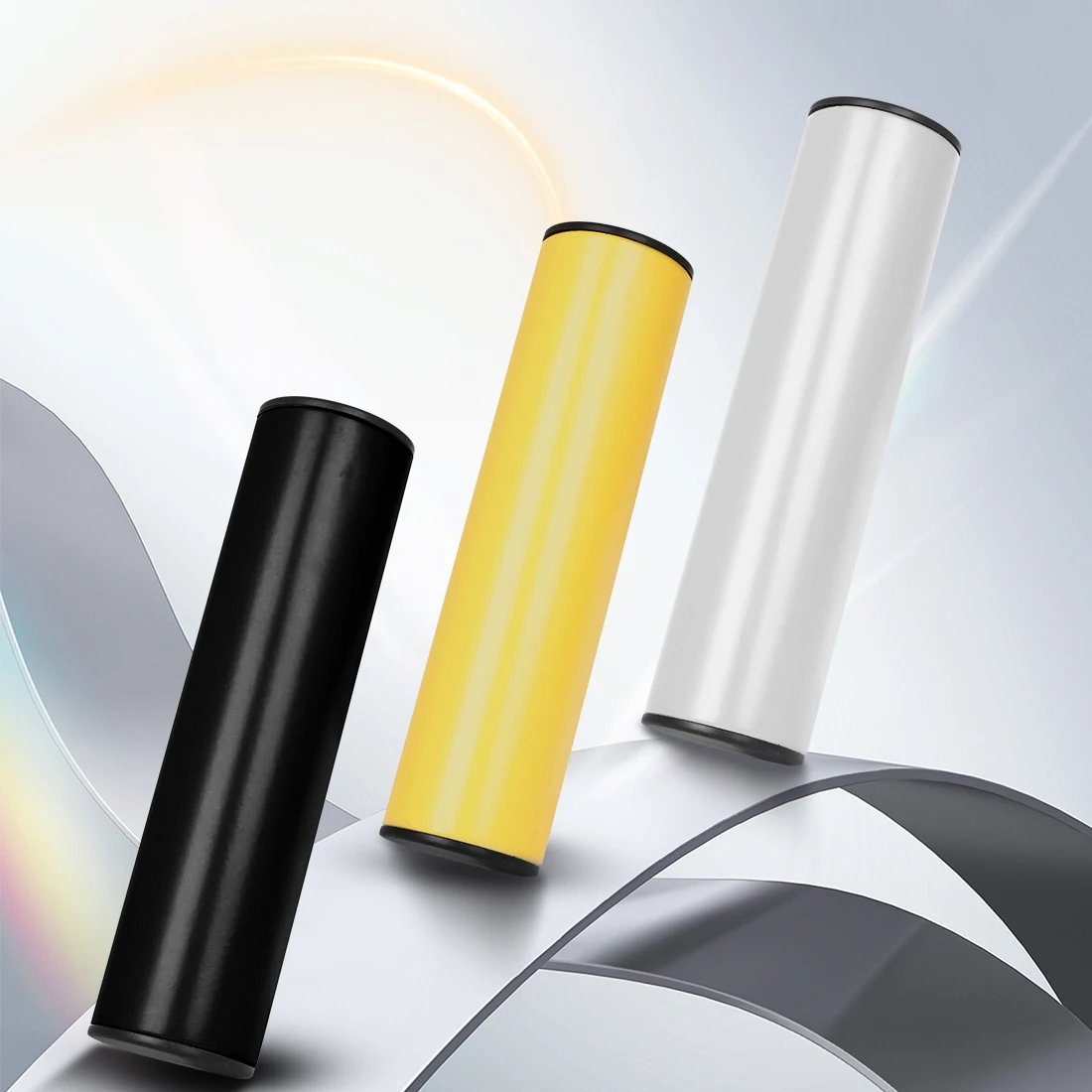 Pro Edelstahl Zylinder Sand Shaker Rhythmus Musik instrumente Percussion 3 Farben Drops hipping Image