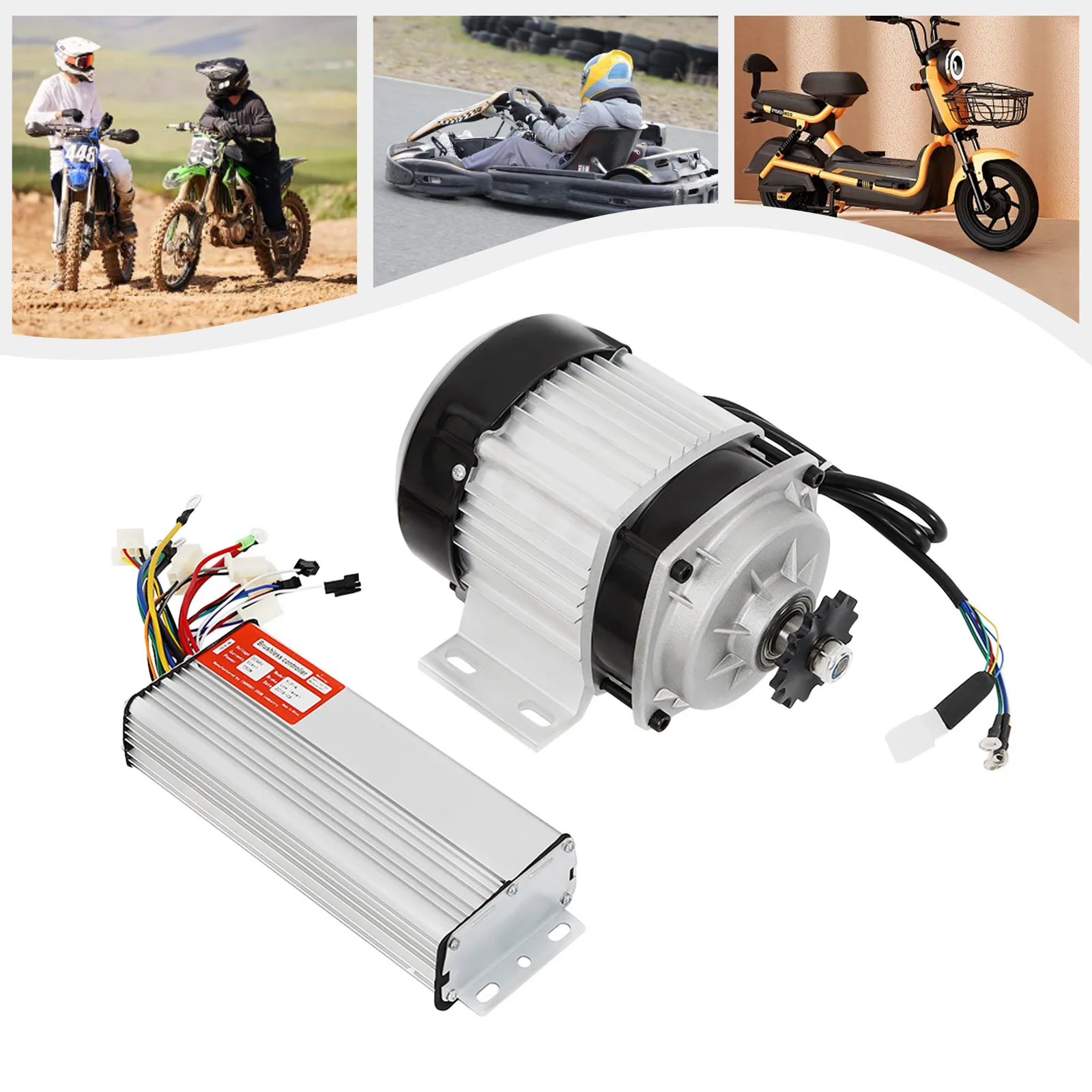 750 W 48 V Elektromotor für Fahrrad, bürstenloser Motor, E-Bike, E-Dreirad und Controller Image