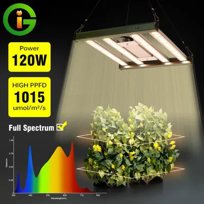 Voll spektrum wasserdichte LED Grow Lights für Zimmer pflanzen dimmbare 120W Board mit zwei Woking-Modus für Gemüse blüte
