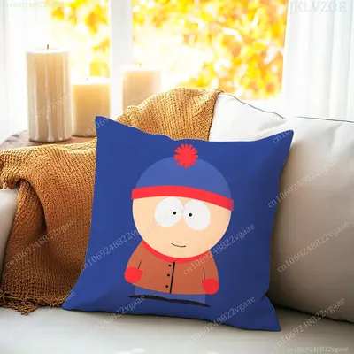 South Park Kissenbezug Schlafzimmer TV Kissenbezug Sofakissen Kissenbezug 45x45 Kissenbezug Heimdekoration Auto Bürositz Image