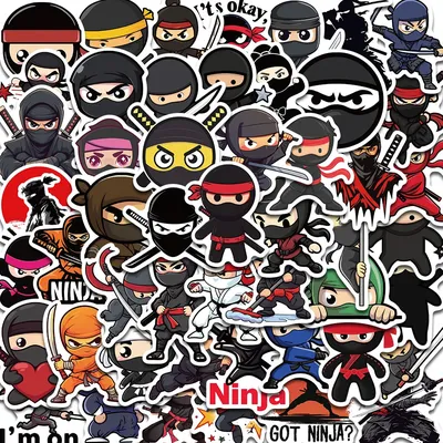 50PCS Kawaii Aninja Aufkleber Nostalgie Cartoon Gemeinschaft Wasserdichte Laptop Graffiti Schlafsaal Image