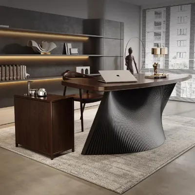 Asthetic Manager Executive Desk Moderner Luxus-Designer-Arbeitsplatz Bürotisch Konferenz Schwarz Mesa De Escritorio Home Office