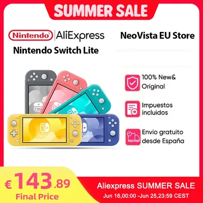 Nintendo Switch Lite Nintendo Switch Handheld-Spielekonsole 32G Interner Speicher 5,5 Zoll LCD-Touchscreen Bluetooth 4.1 Coral