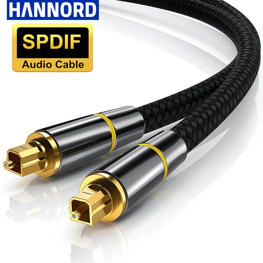 Hannord Optic Audiokabel Digitales Glasfaserkabel Toslink SPDIF Koaxialkabel für Verstärker Player PS4 Soundbar-Kabel Image