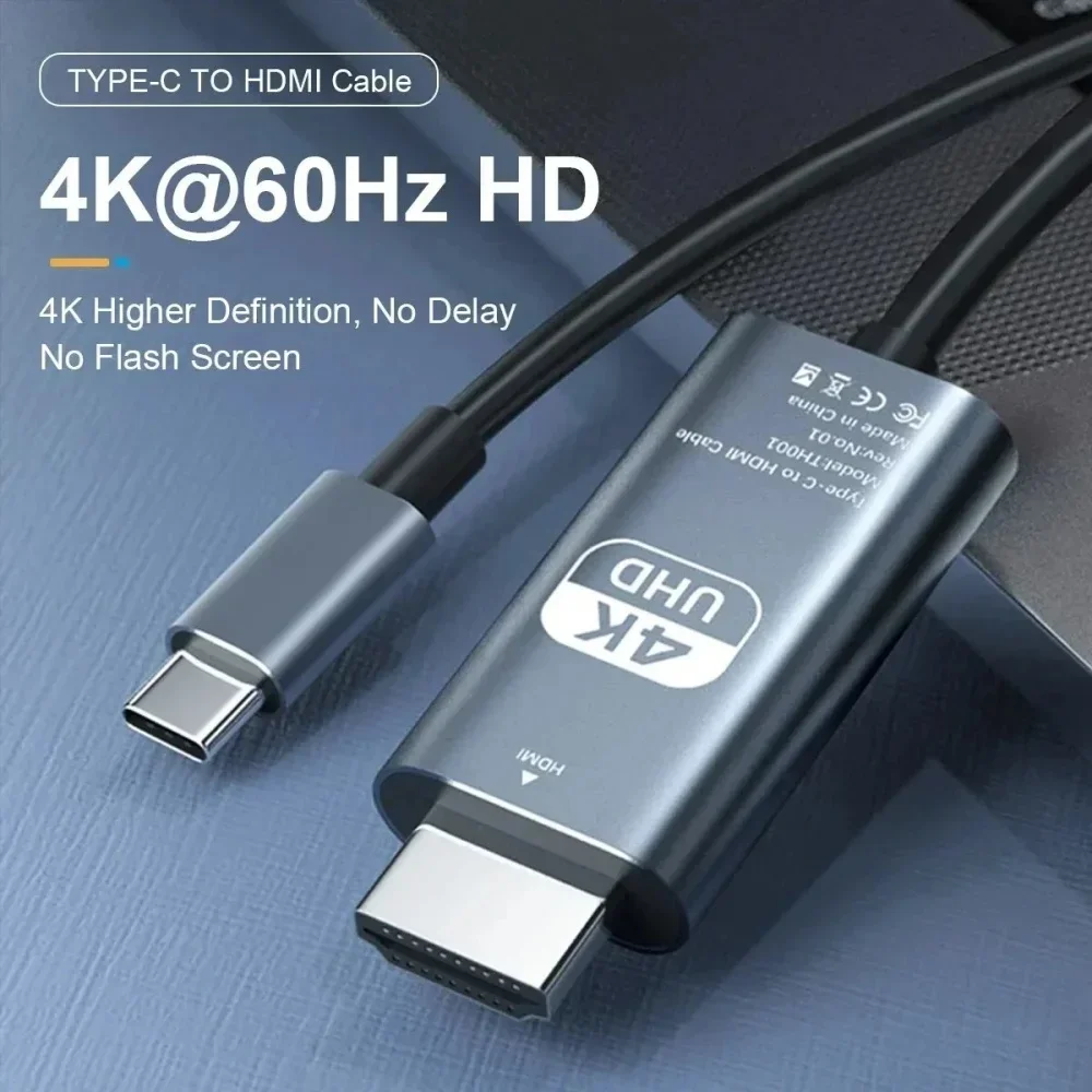 Typ C Zu HDMI-kompatibel 4K 30Hz/60Hz Adapter Kabel Typ C Zu HD USB C kabel Verlängern Bildschirm Laptop Projektor High Definition Image
