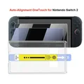 1pc Alignamento automatico OneTouch per Nintendo Switch 2 Protezione schermo in vetro temperato Accessori da gioco Luce ultra trasparente/anti-blu