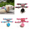 Pettorina per animali domestici a strisce criceto coniglio arco-nodo imbracatura gilet guinzaglio corda di trazione furetti ratti fascia toracica piccole guinzagli per animali domestici