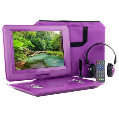 Trexonic Portable Dvd Player With Swivel Tft-Lcd Screen, 14.1", Purple