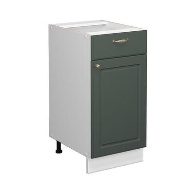 Küchenunterschrank Fame-Line, Grün-Gold Landhaus, 40 cm ohne Arbeitsplatte Vicco