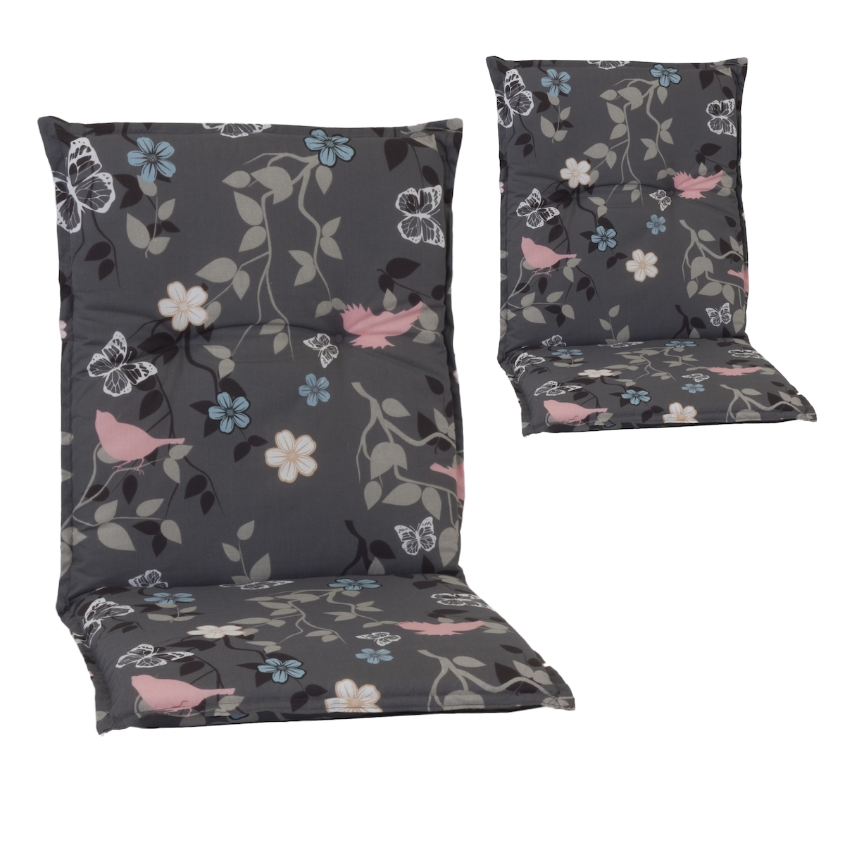 beo Saumauflage im 2er Set Niedriglehner Bregenz, grau mit Blümchen Image