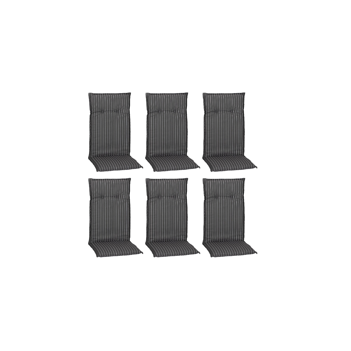 beo 6er Set Belm M050 graues Polster mit weißen Streifen Image