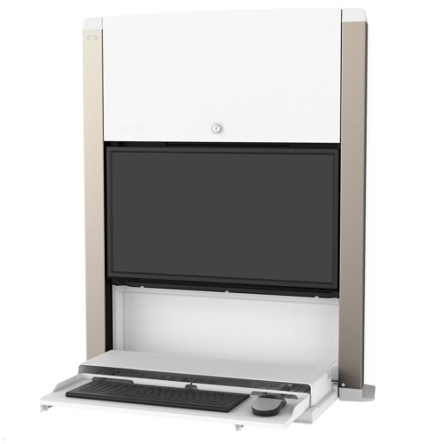 Ergotron CareFit PC Wandarbeitsplatz mit Gehäuse, weiß (61-367-030) Image