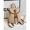 Strohrucksack für Damen – Boho-Reisetasche aus gewebtem Rattan mit Lederriemen, schicker Sommer-Strandrucksack, lässige Handtasche für den Urlaub und den täglichen Gebrauch, weiß, rosa, braun