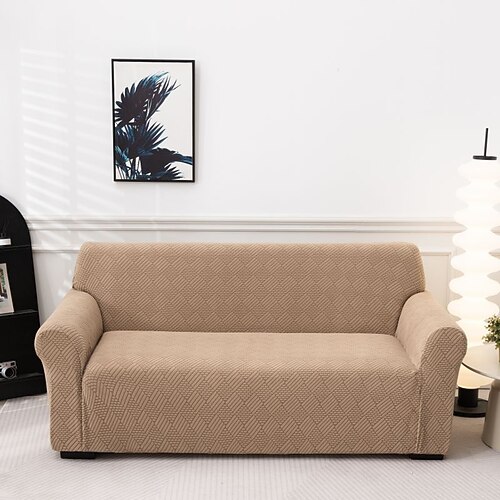 Elastischer Sofabezug aus Jacquardgewebe, Stretch-Couchbezug, L-förmige Sofa-Schonbezug, Eckbezug für Wohnzimmer, 1/2/3/4 Sitze Image