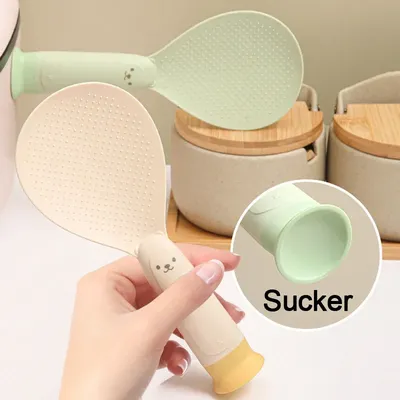Suction Cup Rice Spoon Can Stand Upright Non-stick Rice Cooker Scoop High Temperature Resistance
