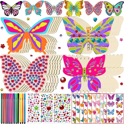 354 Butterfly Craft Sets, Butterfly Decorations, Handmade DIY Birthday Gifts, DIY Birthday Craft