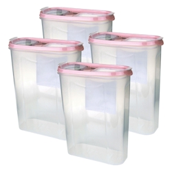 Bestlivings Frischhaltebox Schüttdose 2,8 Liter - 4er Pack ( 4 Stück ) Altrose Image