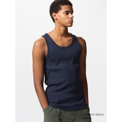 Uniqlo - Dry Ribbed Vest Top - Navy - XS