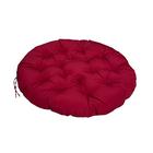 Treer Papasan Chair Cushion Outdoor Round Hanging Egg Swing Not Removable Cover/Indoor Outdoor Courtyard Garden/Soft Thicken Seat Pad, without Chair (100x100cm,Burgundy)