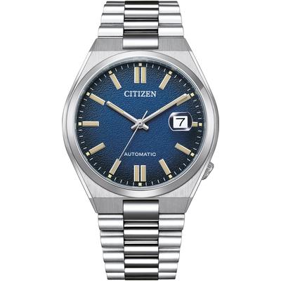 Automatikuhr CITIZEN "Tsuyosa", silber (silberfarben), Armbanduhren, Damen, Armbanduhr, Damenuhr, Herrenuhr, Edelstahlarmband, Saphirglas, Datum Image