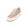Sneaker MARC O'POLO "aus Veloursleder mit Ripsband", Damen, Gr. 40, chalky peach, Obermaterial: 100% Leder (Rind), unifarben, Schuhe