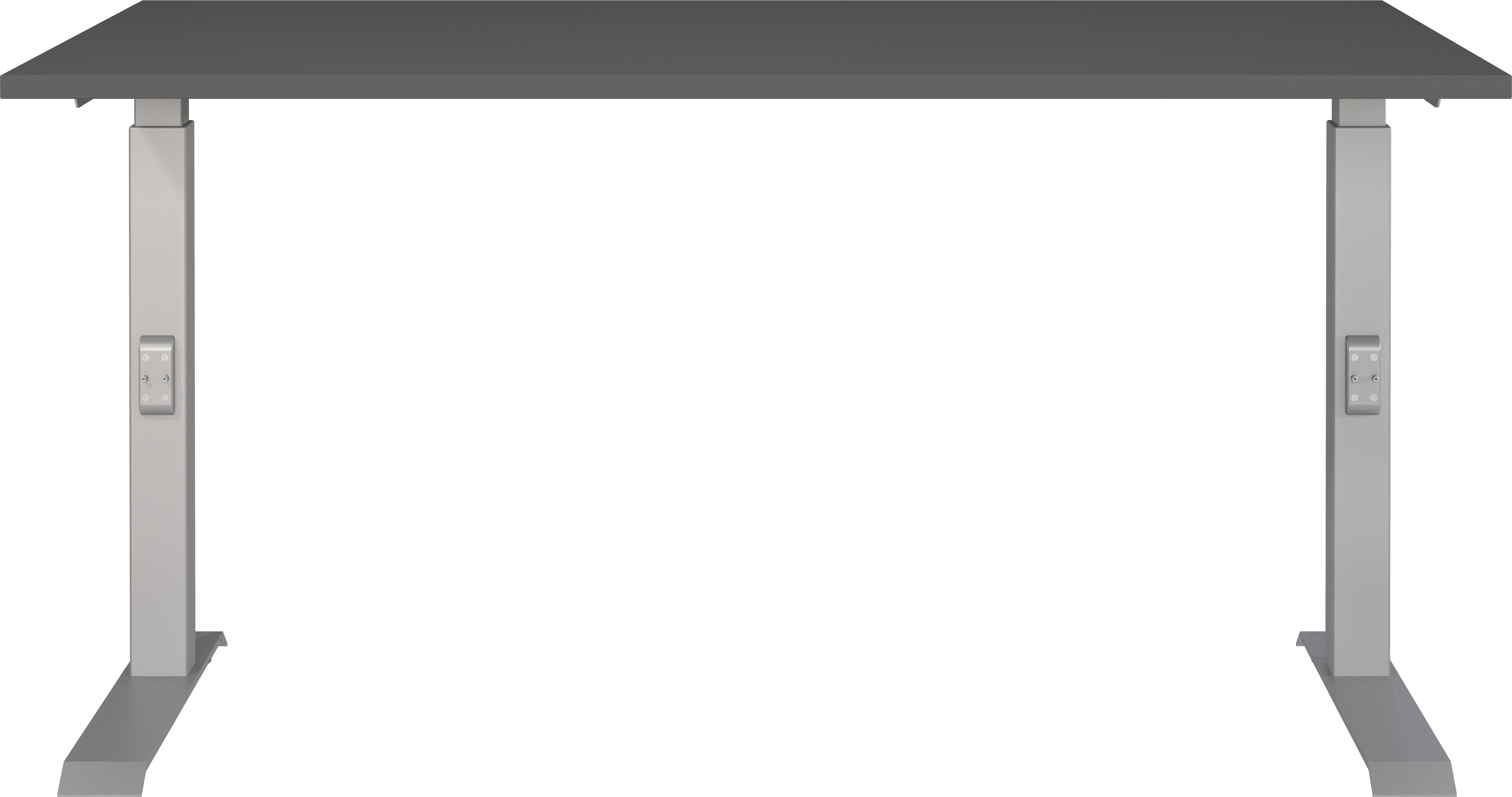 Schreibtisch GERMANIA "Downey", graphit, silber, silber, graphit, B:140cm H:91cm T:80cm, Tische, Schreibtisch, höhenverstellbar von 68-91 cm, verfügbar in verschiedenen Breiten