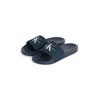 Badepantolette CALVIN KLEIN JEANS "SLIDE MONOGRAM", Herren, Gr. 40, blau (navy), Textil, klassisch, Schuhe, Sommerschuh, Schlappen, Poolslides, Strandschuh mit Logoschriftzug