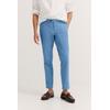 Chinohose BUGATTI, Herren, Gr. 33, Länge 32, 350, blau, 97% Baumwolle, 3% Elasthan, unifarben, casual, gerade, unten schmal, Hosen, mit praktischen Gürtelschlaufen