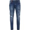 Bequeme Jeans 2Y STUDIOS "2Y Studios 2Y FRANCISCO DESTROYED SLIM FIT JEANS", Herren, Gr. 33, Normalgrößen, blau (midblau), 98% Baumwolle, 2% Elasthan, unifarben, casual, Jeans