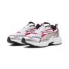 Sneaker PUMA "PUMA Morphic Sneakers Erwachsene", Gr. 43, weiß silber rot metallic, Obermaterial: Synthetik, Textil; Futter: Textil; Innensohle: Textil; Laufsohle: Gummi, Schuhe