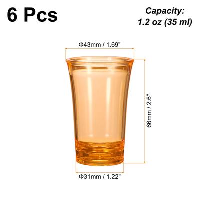 6pcs Shot Glasses 1.2oz Polystyrene for Cocktail