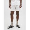 Shorts JACK & JONES "JPSTJAIDEN JJSUMMER JOGGER SHORT SN", Herren, Gr. M, N-Gr, weiß, Twill, Obermaterial: 74% Baumwolle, 26% Leinen, unifarben, Basic, relaxed fit kniefrei, Hosen, mit elastischem Bund