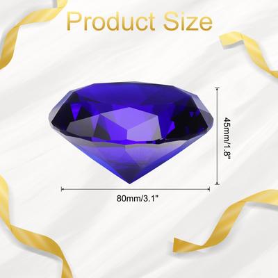 Clear Crystal Diamond Paperweight, 80mm Artificial Diamond Home Decor - 80mm(3.1")