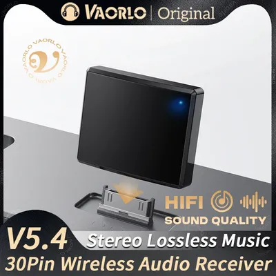 Upgraded Bluetooth 5.4 30 Pin Audio Receiver High Compatibility HIFI Lossless Music Wireless Adapter 30PIN Docks Analog Speaker