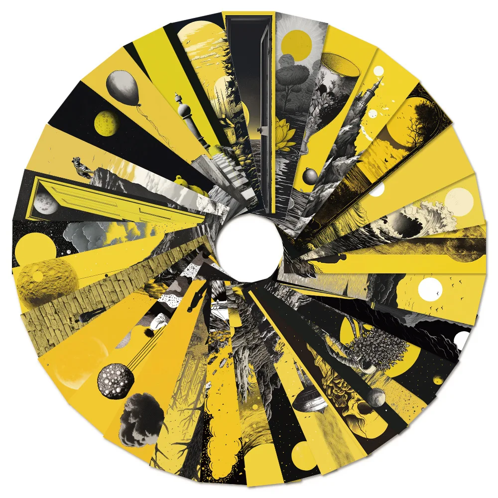 30 Stücke Tageslicht Gelb Fantasie Graffiti Lesezeichen Kunst Kreative Karte Lesen Buch Seite Lesezeichen Studenten Verwenden Mark Lesezeichen Image