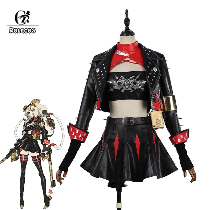 ROLECOS Zenless Zone Zero Burnice Weißes Cosplay-Kostüm The Sons of Calydon Burnice Punk-Uniform Halloween-Party-Outfit