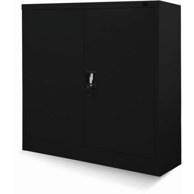 Kleiner Aktenschrank C001B Büroschrank mit Flügeltüren Metallschrank Lagerschrank Pulverbeschichtet Image