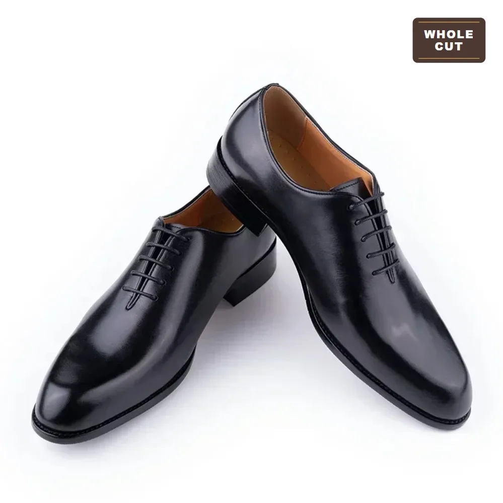 Chaussures habillées en cuir Oxford pour hommes, coupe intégrale, à lacets, pour mariage | Chaussures pour hommes | Chaussures pour Hommes | Chaussures pour hommes en cuir véritable